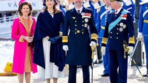 Königin Silvia neben Königin Mary und König Frederik neben König Carl Gustaf (v.l.n.r.) in Stockholm. Foto: Dutch Press Photo Agency/Action Press